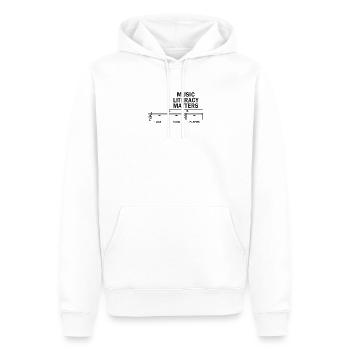 Music Literacy Matters - Männer Premium Bio Hoodie - Weiß - Vorne - Nico (187cm)