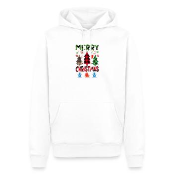 Weihnachten, Weihnachten, Weihnachten, Weihnachten - Männer Premium Bio Hoodie - Weiß - Vorne - Nico (187cm)