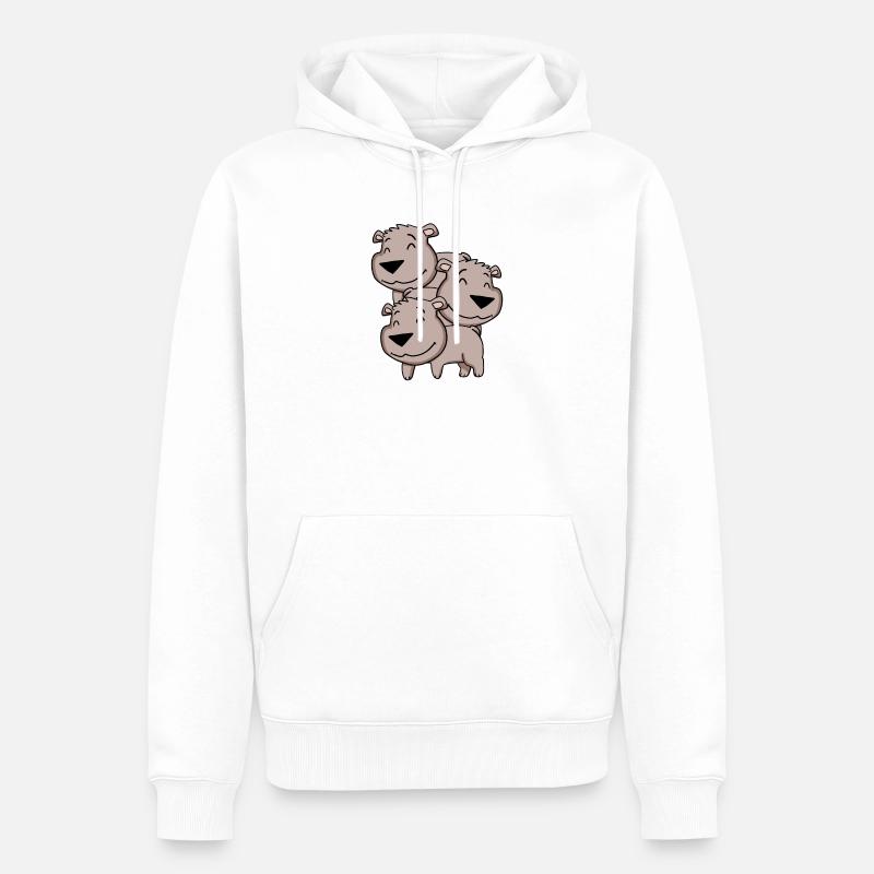 Ours mignons - Ours - Sweat à capuche Premium bio Homme - blanc