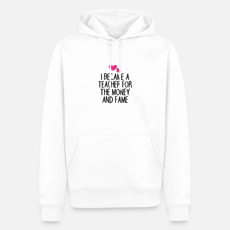 L’enseignant dit drôle - Sweat à capuche Premium bio Homme - blanc