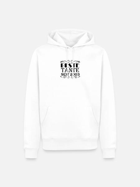 Beste Tante seit 2003 - Männer Premium Bio Hoodie - Weiß