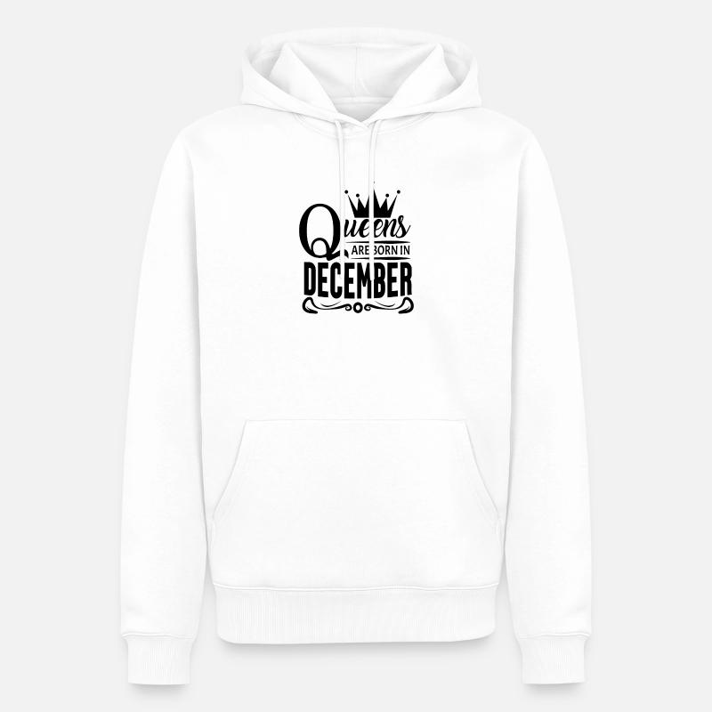 Mois de naissance Décembre - Sweat à capuche Premium bio Homme - blanc