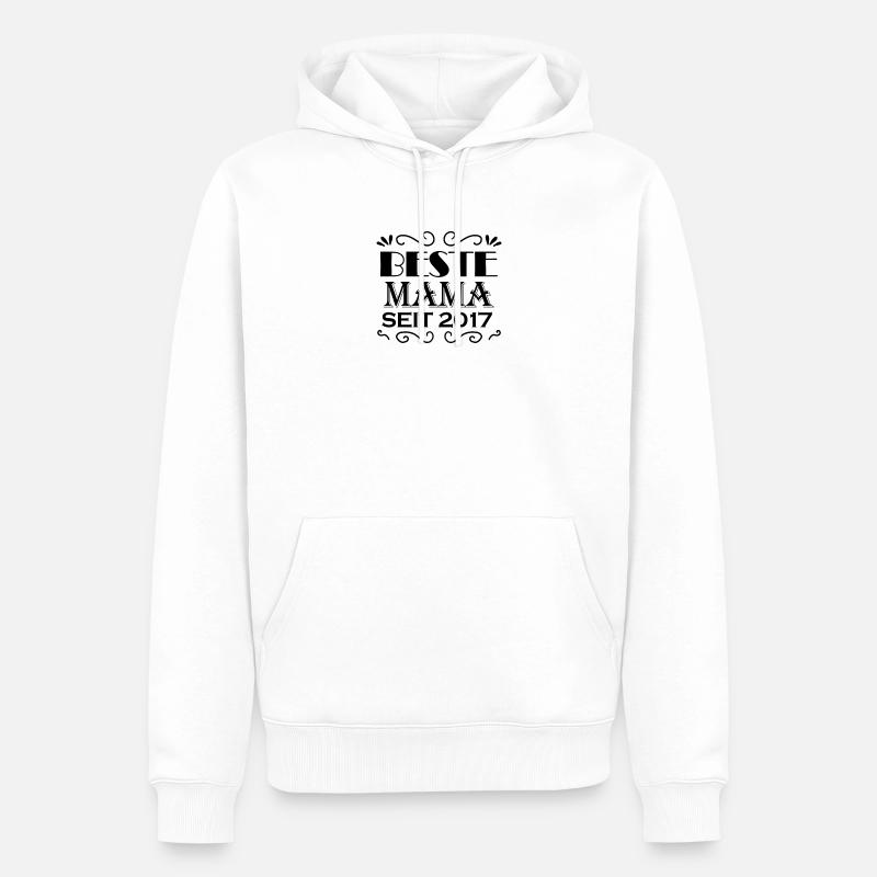 Beste Mama seit 2017 - Männer Premium Bio Hoodie - Weiß
