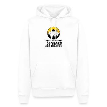 Berg Wanderer 56. Geburtstag 56 Jahre alt Geschenk - Männer Premium Bio Hoodie - Weiß - Vorne - Nico (187cm)