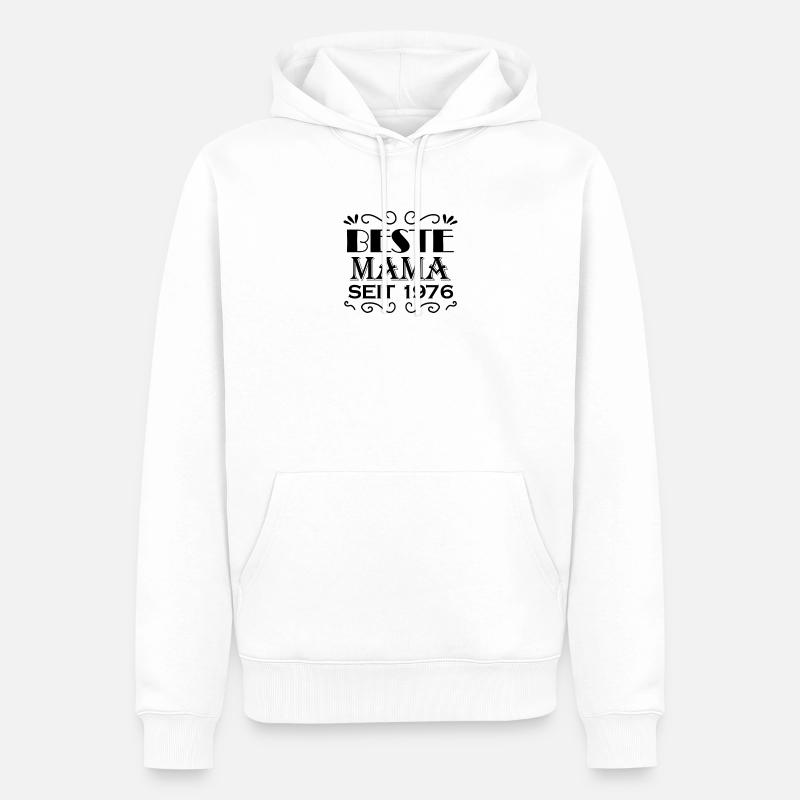 Beste Mama seit 1976 - Männer Premium Bio Hoodie - Weiß