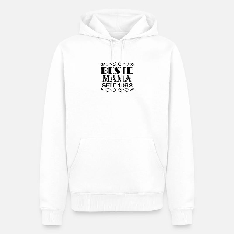 Beste Mama seit 1982 - Männer Premium Bio Hoodie - Weiß