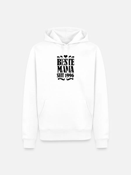 Beste Mama seit 1996 - Männer Premium Bio Hoodie - Weiß