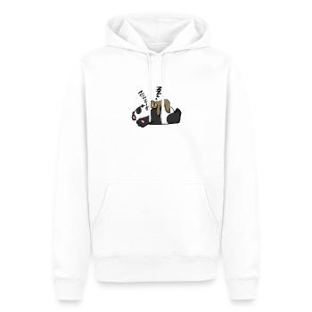 Paresseux et panda - Sweat à capuche Premium bio Homme - blanc - Devant - Nico (187cm)