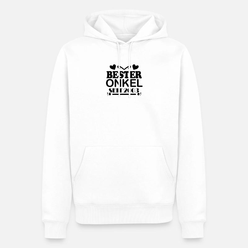 Bester Onkel seit 2003 - Männer Premium Bio Hoodie - Weiß