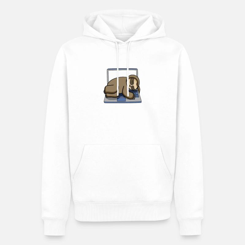Computer Nerd Programmer Gift - Men’s Premium Organic Hoodie - white