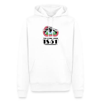 51. Geburtstag Wanderer 51 Jahre alt Berg Wandern - Männer Premium Bio Hoodie - Weiß - Vorne - Nico (187cm)