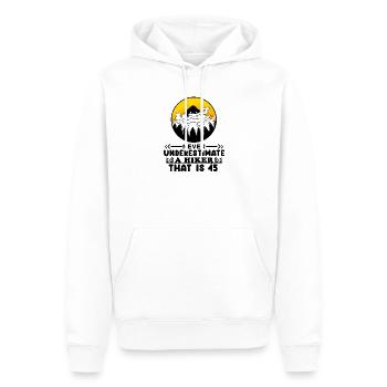 45. Geburtstag Wanderer 45 Jahre alt Berg Wandern - Männer Premium Bio Hoodie - Weiß - Vorne - Nico (187cm)