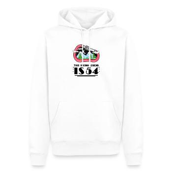 54. Geburtstag Wanderer 54 Jahre alt Berg Wandern - Männer Premium Bio Hoodie - Weiß - Vorne - Nico (187cm)