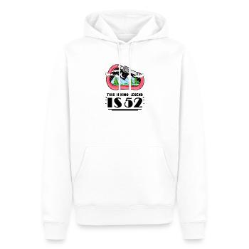 52. Geburtstag Wanderer 52 Jahre alt Berg Wandern - Männer Premium Bio Hoodie - Weiß - Vorne - Nico (187cm)