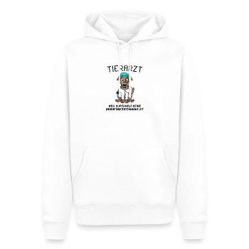 Tier Tierarzt Tiermedizin Geschenk - Männer Premium Bio Hoodie - Weiß - Vorne - Nico (187cm)