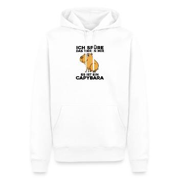 Capybara Wasserschwein Spruch Geschenk - Männer Premium Bio Hoodie - Weiß - Vorne - Nico (187cm)