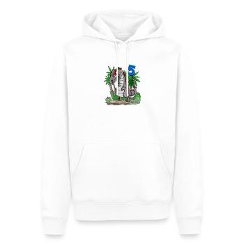 5 Jahre alt - 5. Geburtstag mit Tier Motiv - Männer Premium Bio Hoodie - Weiß - Vorne - Nico (187cm)