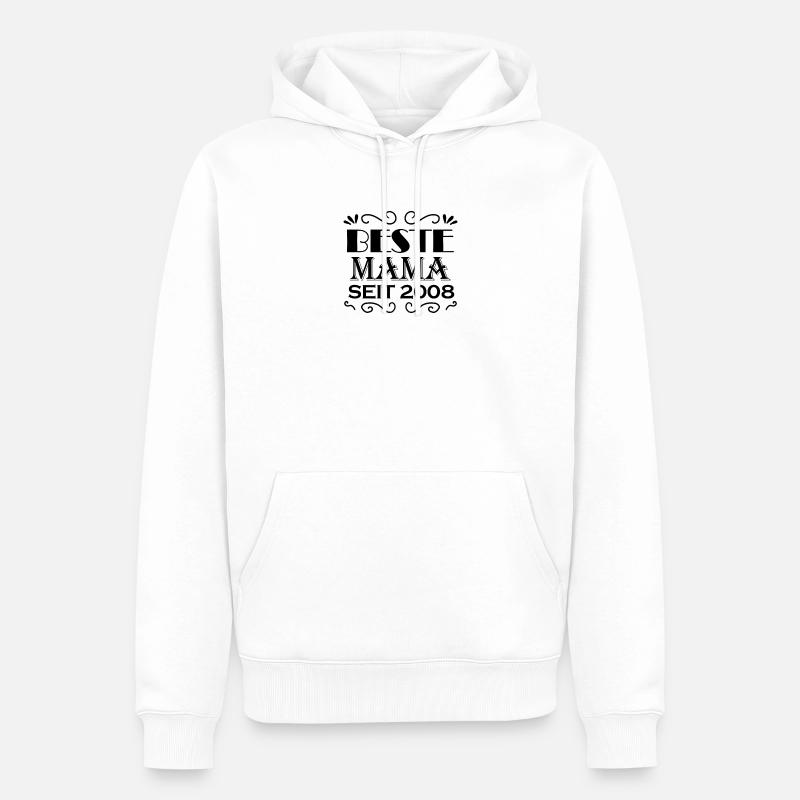 Beste Mama seit 2008 - Männer Premium Bio Hoodie - Weiß