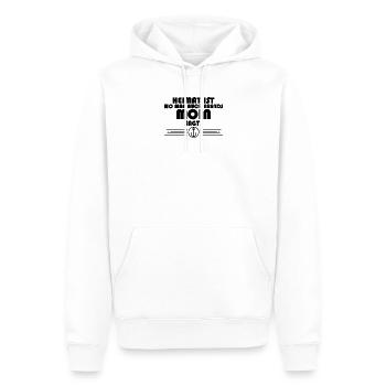 Anker Nordsee Plattdeutsch Spruch Moin - Männer Premium Bio Hoodie - Weiß - Vorne - Nico (187cm)