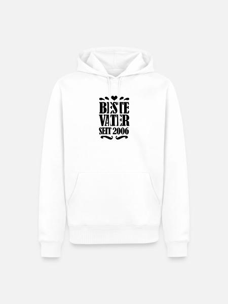 Bester Vater seit 2006 - Männer Premium Bio Hoodie - Weiß