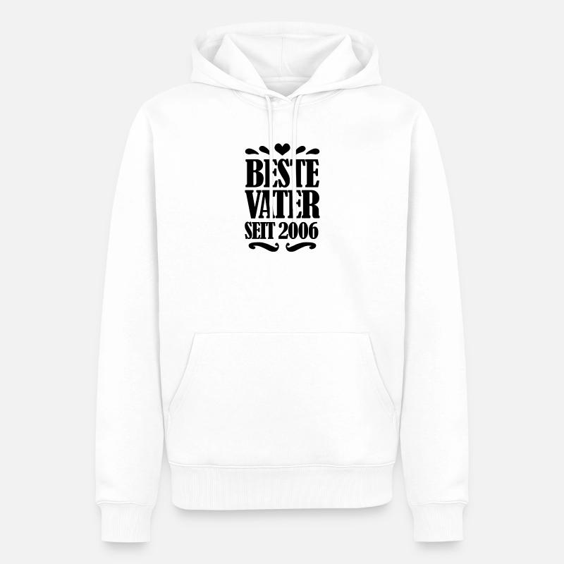 Bester Vater seit 2006 - Männer Premium Bio Hoodie - Weiß