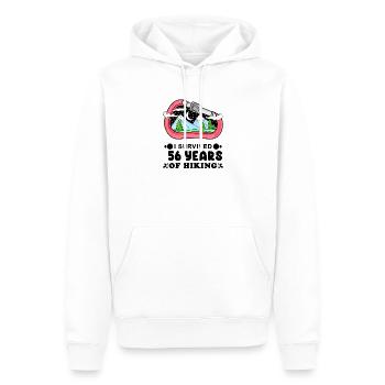 Berg Wanderer 56. Geburtstag 56 Jahre alt Geschenk - Männer Premium Bio Hoodie - Weiß - Vorne - Nico (187cm)