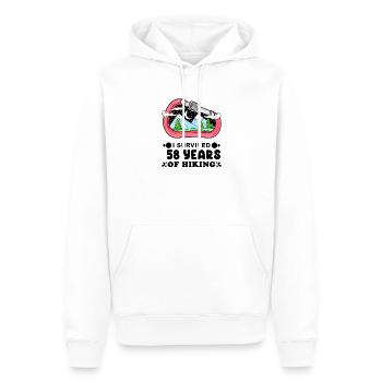 Berg Wanderer 58. Geburtstag 58 Jahre alt Geschenk - Männer Premium Bio Hoodie - Weiß - Vorne - Nico (187cm)