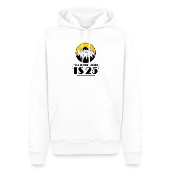 25. Geburtstag Berge 25 Jahre alt Berg Wandern - Männer Premium Bio Hoodie - Weiß - Vorne - Nico (187cm)