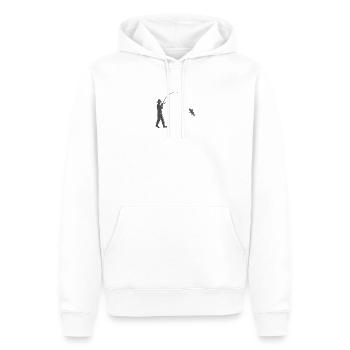 Zander Angler - Männer Premium Bio Hoodie - Weiß - Vorne - Nico (187cm)