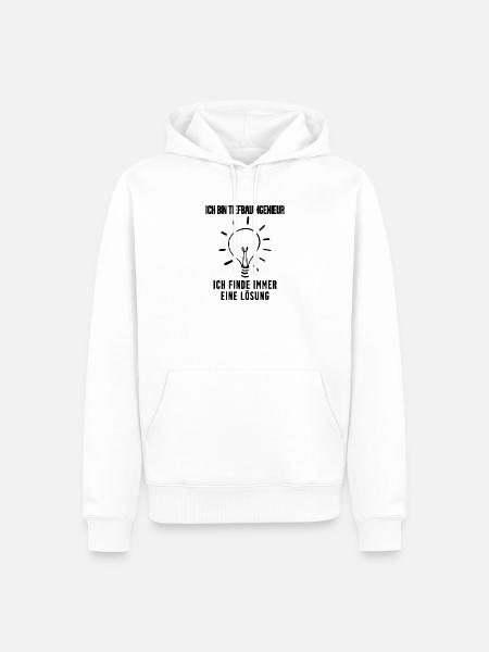 Tiefbauingenieur Geschenk - Männer Premium Bio Hoodie - Weiß