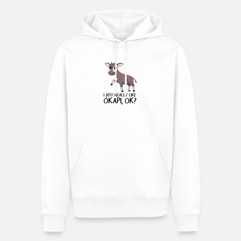 Okapi - Männer Premium Bio Hoodie - Weiß