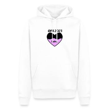 Opa 2023 loading - Opa werden - Opa Geschenk - Männer Premium Bio Hoodie - Weiß - Vorne - Nico (187cm)
