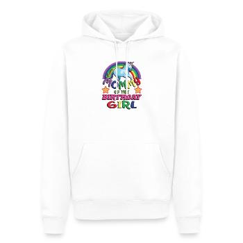 Mommy Of The Birthday Girl Funny Birthday Gift - Men’s Premium Organic Hoodie - white - Front - Nico (187cm)