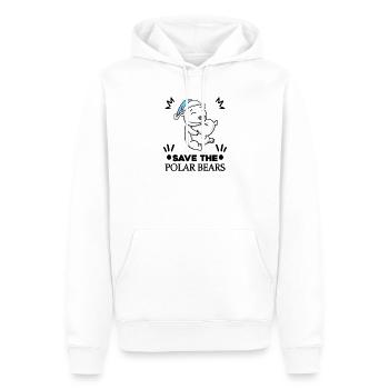 Eisbär Polarbär Bär Sprüche Klimawandel Klima - Männer Premium Bio Hoodie - Weiß - Vorne - Nico (187cm)