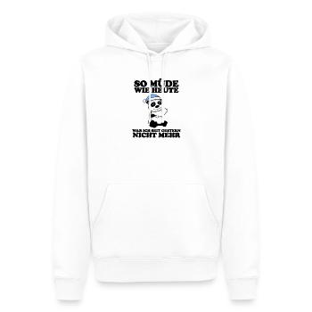 Müde Spruch lustig Schlafen Ausschlafen Faul - Männer Premium Bio Hoodie - Weiß - Vorne - Nico (187cm)