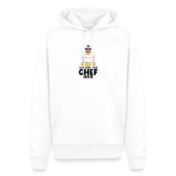 cooles Huhn Chef Spruch - Männer Premium Bio Hoodie - Weiß - Vorne - Nico (187cm)