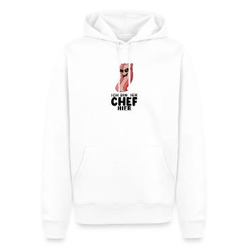 Chef Spruch lustig - Männer Premium Bio Hoodie - Weiß - Vorne - Nico (187cm)