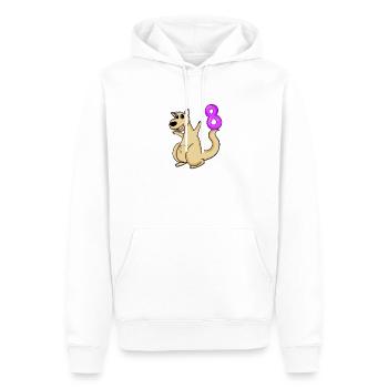 8 Anniversaire 8 ans avec motif animal - huit - Sweat à capuche Premium bio Homme - blanc - Devant - Nico (187cm)
