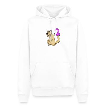 2 anniversaire 2 ans avec motif animal - deux - Sweat à capuche Premium bio Homme - blanc - Devant - Nico (187cm)
