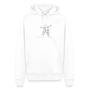 Passendes Vater-Tochter T-Shirt – Familienlook, Ge - Männer Premium Bio Hoodie - Weiß - Vorne - Nico (187cm)