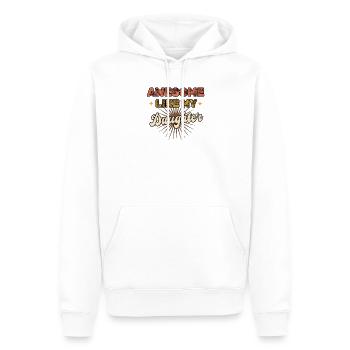 Génial comme ma fille Retro - Sweat à capuche Premium bio Homme - blanc - Devant - Nico (187cm)