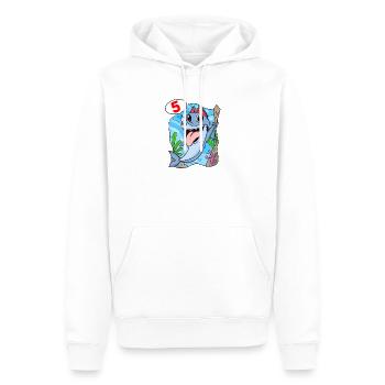 5. Geburtstag Motiv Hai Pirat - fünf Jahre - Männer Premium Bio Hoodie - Weiß - Vorne - Nico (187cm)