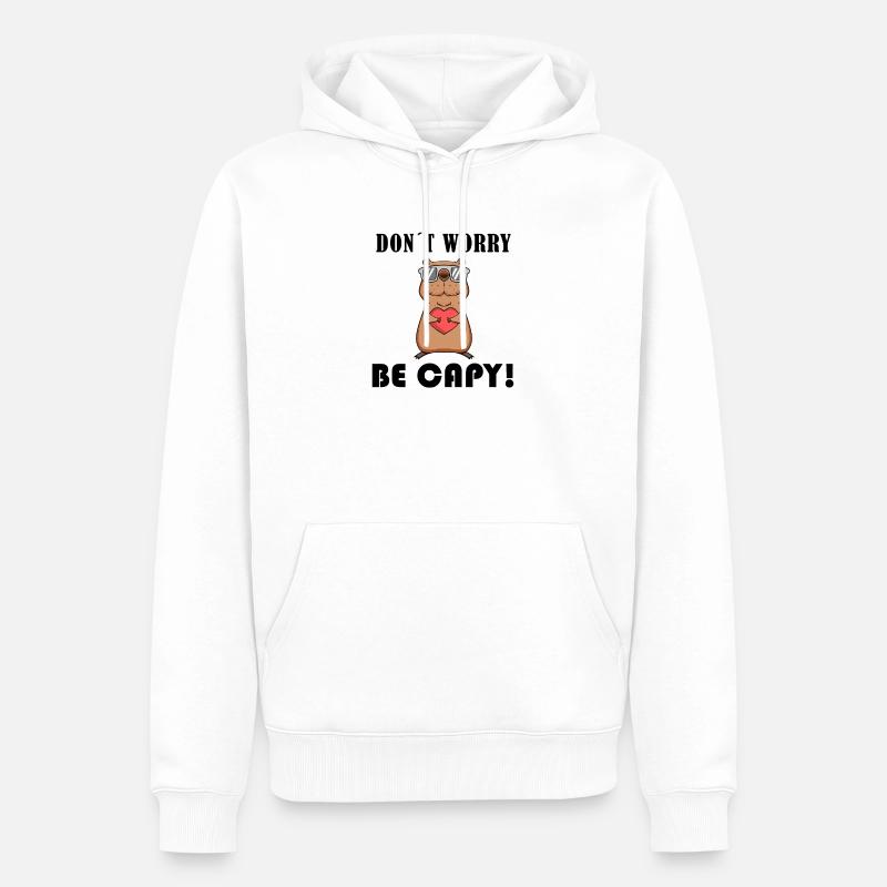 Capybara Capybara Cadeau - Sweat à capuche Premium bio Homme - blanc