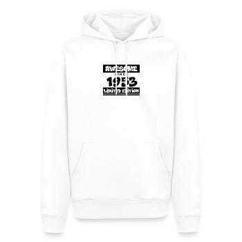 1953 - Jahrgang 1953 - Fantastisch seit 1953 - Männer Premium Bio Hoodie - Weiß - Vorne - Nico (187cm)