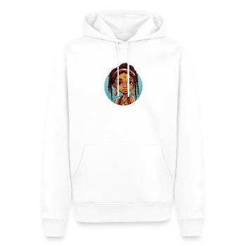 Afro Schwarz Kind Junge Mädchen Ethno Geschenkidee - Männer Premium Bio Hoodie - Weiß - Vorne - Nico (187cm)