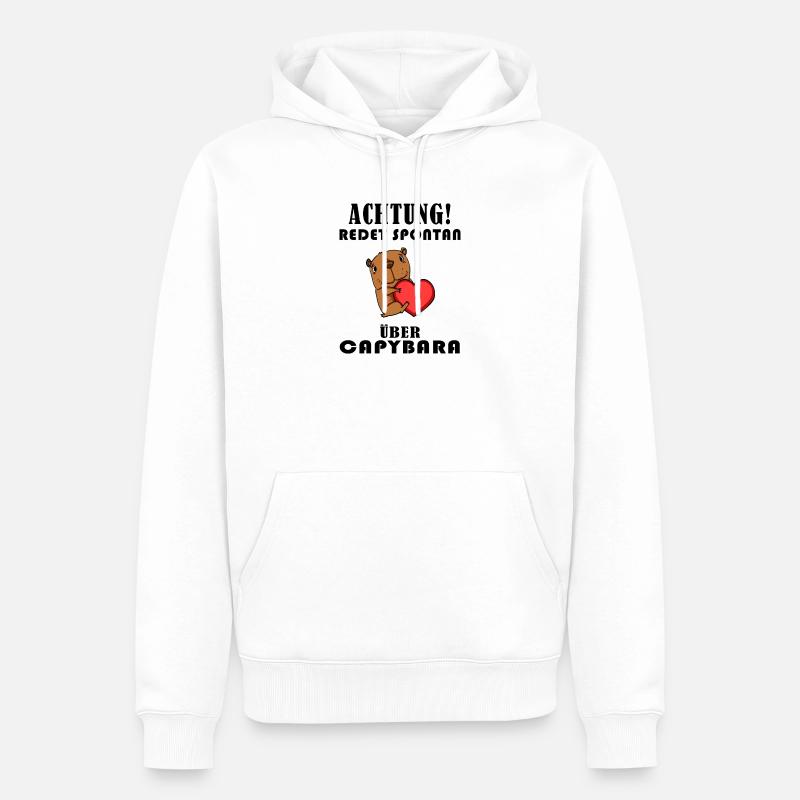 Capybara Spruch - Capybara Sprüche - Männer Premium Bio Hoodie - Weiß