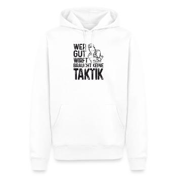Wer gut legt braucht keine Taktik Bouler Petanque - Männer Premium Bio Hoodie - Weiß - Vorne - Nico (187cm)