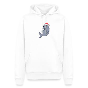 Dugong Weihnachten - Männer Premium Bio Hoodie - Weiß - Vorne - Nico (187cm)