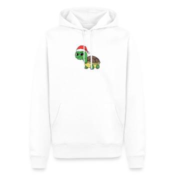 Turtle Christmas - Men’s Premium Organic Hoodie - white - Front - Nico (187cm)