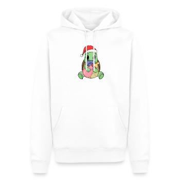Tortue bébé Noël - Sweat à capuche Premium bio Homme - blanc - Devant - Nico (187cm)